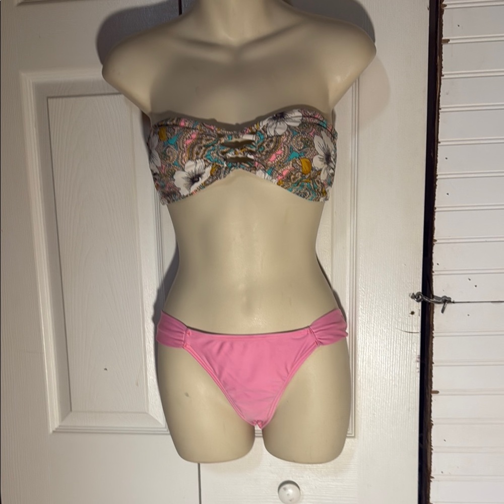 O'Neill Pink Bandeau Bikini Set